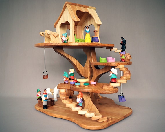 Magic Wooden Fairy Tree House Toy - Dollhouse
