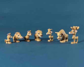 Handmade Wooden Woodland Animal Toy Set: Montessori Eco-Friendly Toys