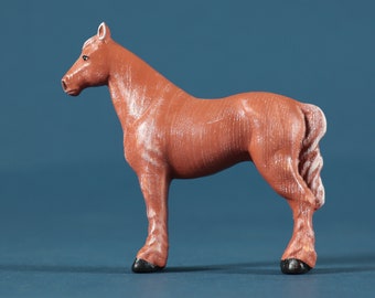 Figurine de jouet de collection de cheval en bois, animaux domestiques, jouets Waldorf et Montessori, animaux de ferme, cheval jouet en bois, jouets en bois faits à la main