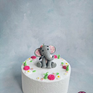 10-teilige Kuchendeko Für Baby Shower – Rosa, Mit „It's A Girl“-Banner, Elefanten & Herz