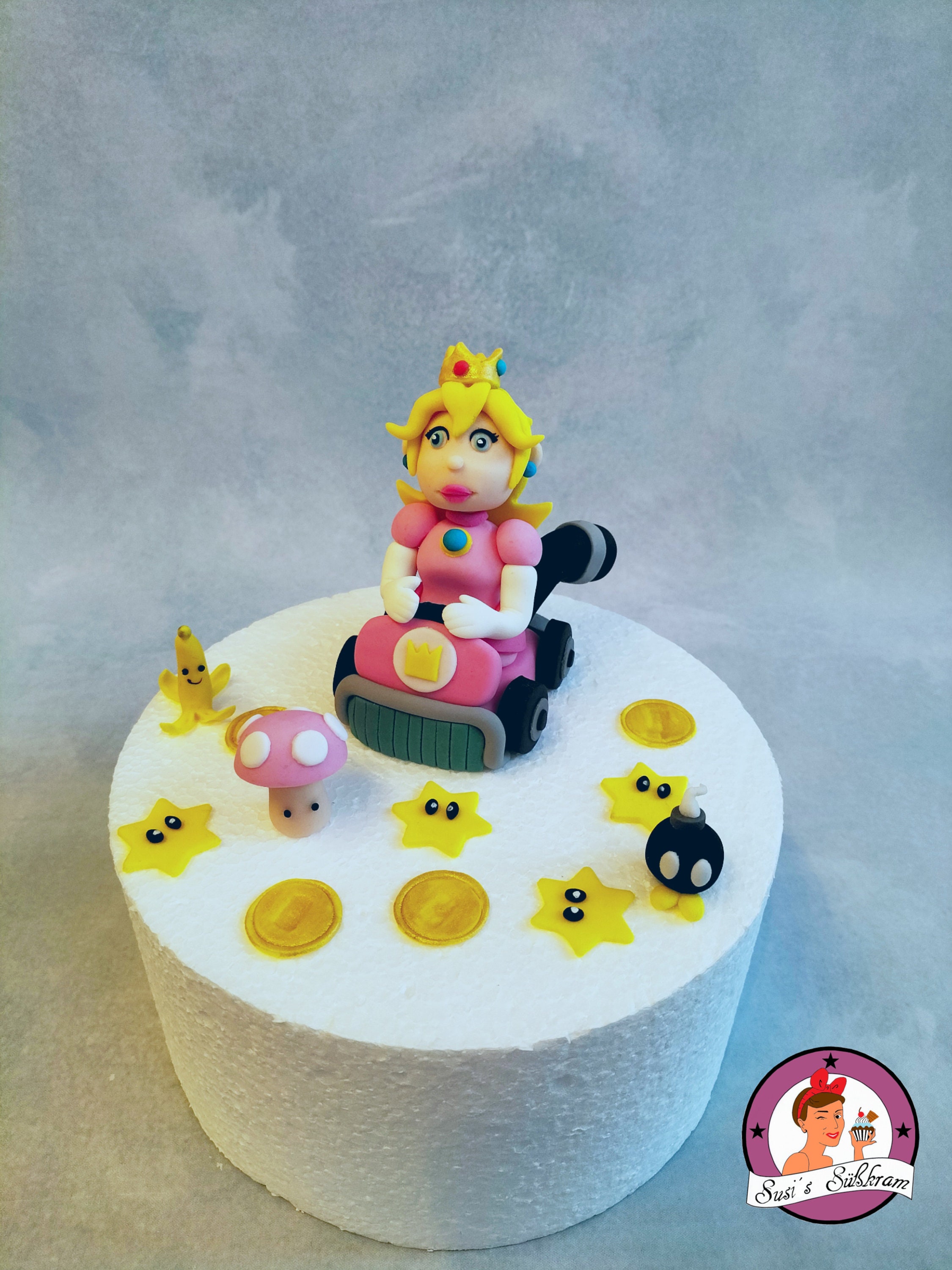 Décoration de gâteau Mario Kart, figurine fondant similaire