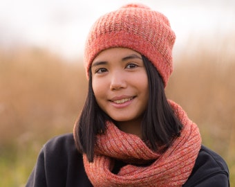 Bonnet tout doux en laine mérinos et baby alpaga bonnet à pompon femme