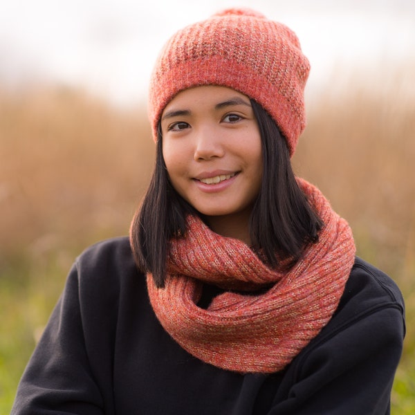 Bonnet tout doux en laine mérinos et baby alpaga bonnet à pompon femme