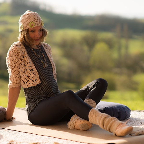 Bonnet d'été en Coton Bio et crochet chapeau pour femme seventies