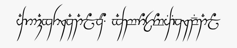 Elven Script Patterns One Ring Elvish Script Embroidery File .PES - Etsy