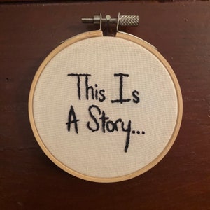 jack’s mannequin | everything in transit | this is a story... | andrew mcmahon |3” embroidery hoop!