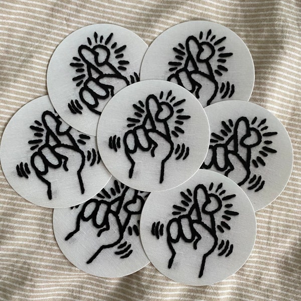 3" keith haring fingers crossed sticker