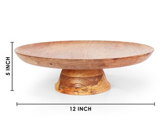 INOX Artisans Cambria Wood Dessert/Cake Stand