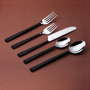 INOX Noir minuit Brier 20 pièces Ensemble de couverts (4 personnes)