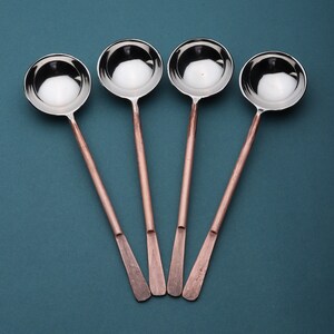 INOX Celia Copper Antique Sugar Spoon 4 Pc. Set image 3