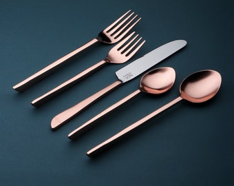 Honey Copper Fairfax 5 Pc. Flatware Set (Serves 1)