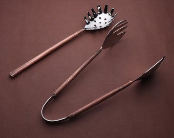 Sundance Antique Copper 2Pc. Pasta Server & Spaghetti Tong Set.