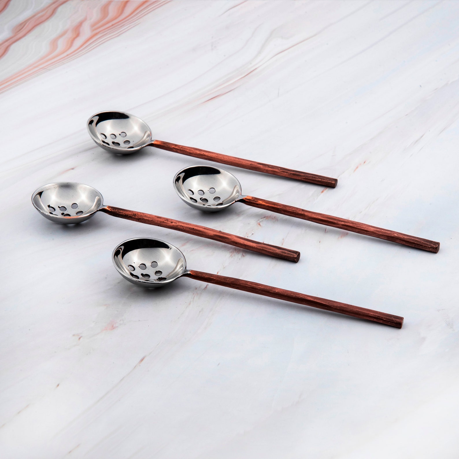 Sundance Design Copper Antique Olive Spoon 4 Pcs. Set Etsy