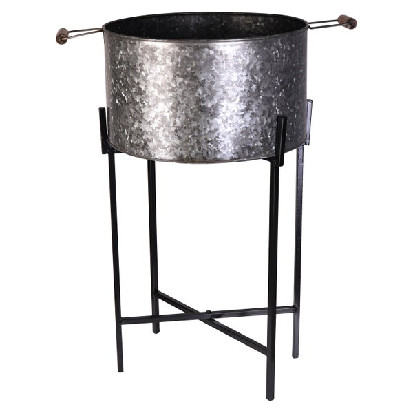 Galvanized Bucket With Stand Etsy