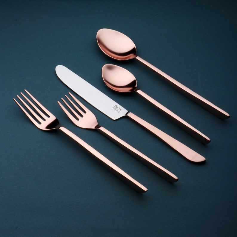 INOX Honey Copper Fairfax 20 Pc. Flatware Set Serves 4 image 5