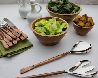 INOX ARTISANS Celia Salad Serving 2 Pc. Set