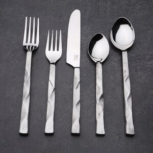 INOX Broacade 5 Pc. Flatware Set Serves 1 image 4