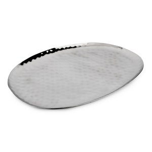 Full Polished Stainless Steel 18&quot;X11&quot; Oval Service Tray