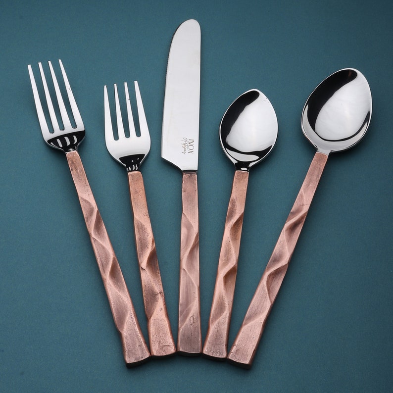 INOX Broacade 5 Pc. Flatware Set Serves 1 image 8