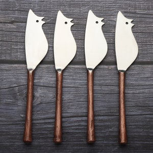 INOX Camellia Cheese Spreader/Knife 4 Pc. Set