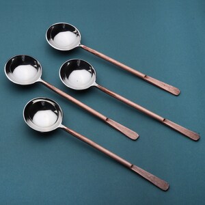 INOX Celia Copper Antique Sugar Spoon 4 Pc. Set image 5