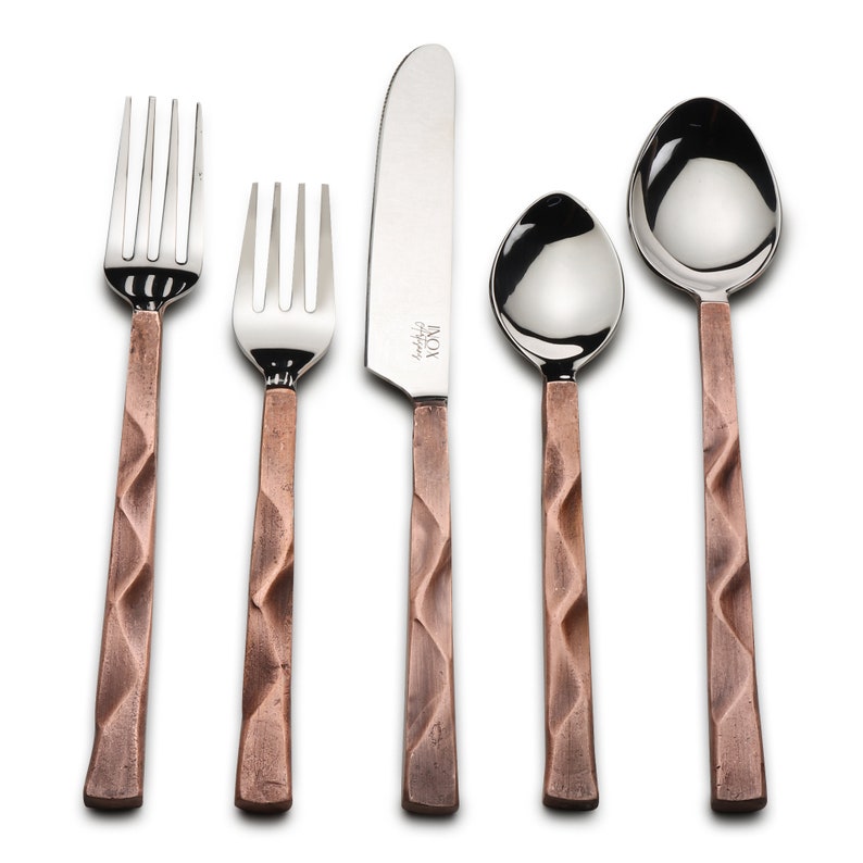 INOX Broacade 5 Pc. Flatware Set Serves 1 image 6