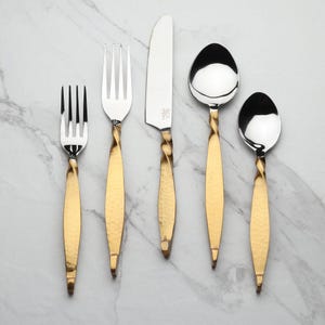 INOX ARTISANS Twisted Urban Flatware, 5-Pc. Place Setting