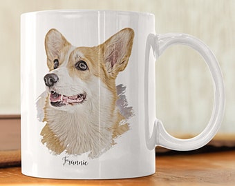Custom Pet Portrait Mug: Personalized Dog Lover Gift