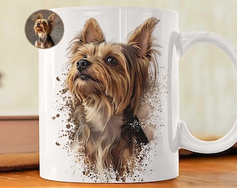 Custom Pet Portrait Mug: Personalized Ceramic Coffee Mug