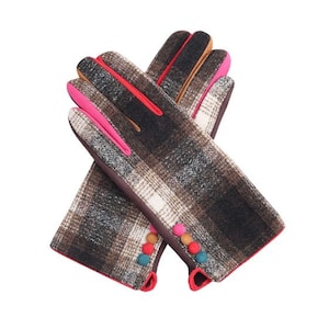 Tartan Style, Brown, Ladies Winter Gloves