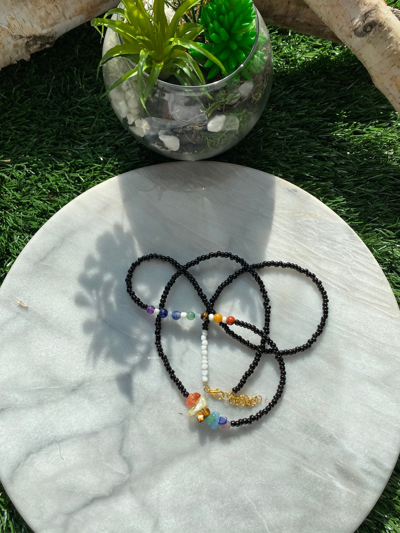 Chakra waist beads Belly Beads Spiritual Gift For Her | Etsy