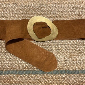 Wide belt for women in suede leather | dress belt, boho headband belt / obi belt