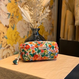 Cotton toiletry bag / makeup bag / Cotton pouch