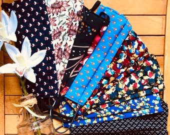 France Masque facial, masque tissu lavable, masque en france, made in France Lot de 1/3/10