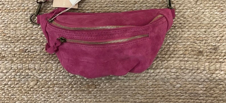 Sac banane femme cuir , Bum bag , hip bag pochette banane cuir image 6