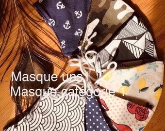 Masque facial , masque  barrière ,masque tissu lavable et réutilisable masque en France Lot de 1/3/10 , pack de masque Italie