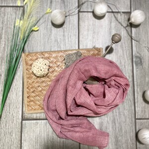 Echarpe 100% cotton , chèche , cotton , gaz de cotton , étole , écharpe en France, foulard, châle image 3