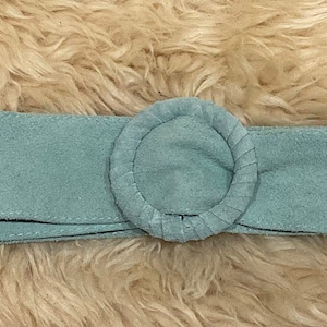 Wide belt for women in suede leather boho headband belt / obi belt image 3