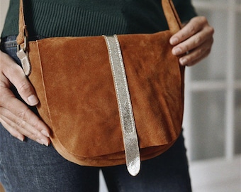 Leather shoulder bag, hobo, leather bag, handbag, leather goods