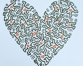 Ohne Titel (1987) Lithographie von Keith Haring, 1989