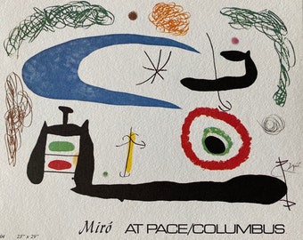 Joan Miŕo, Dormir Sous La Lune (Sleeping under the Moon), offset lithograph