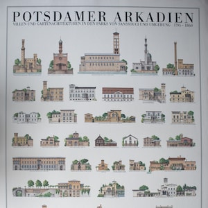 Lithographie Potsdamer Arkadien, 1982