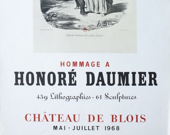 Chateau De Blois Lithograph by Honore Daumier, 1968