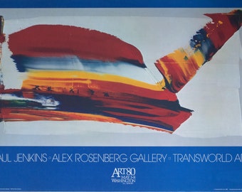 Litografía de Fenómenos Bermellón Baraka de Paul Jenkins, 1980