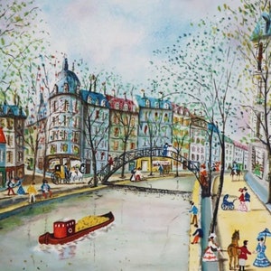 Signed Claude Tabet Peniche a Paris Lithograph