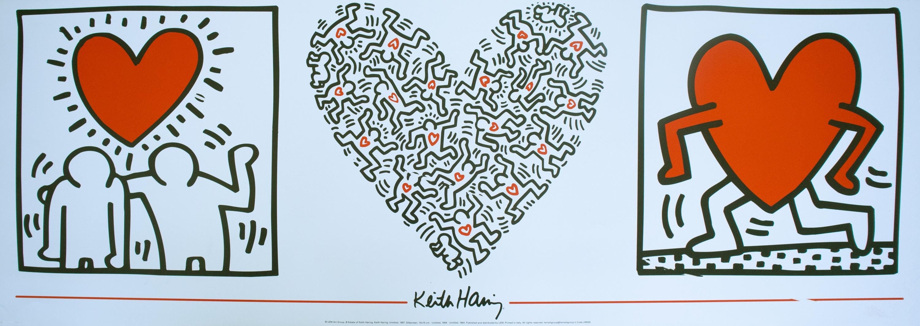 Untitled (1987) Lithograph by Keith Haring, 1989 - Etsy