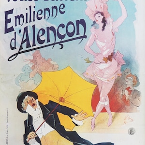 Jules Chéret FOLIES-BERGÉRE: Emilienne D’Alencon - Paris Theatre Dancers