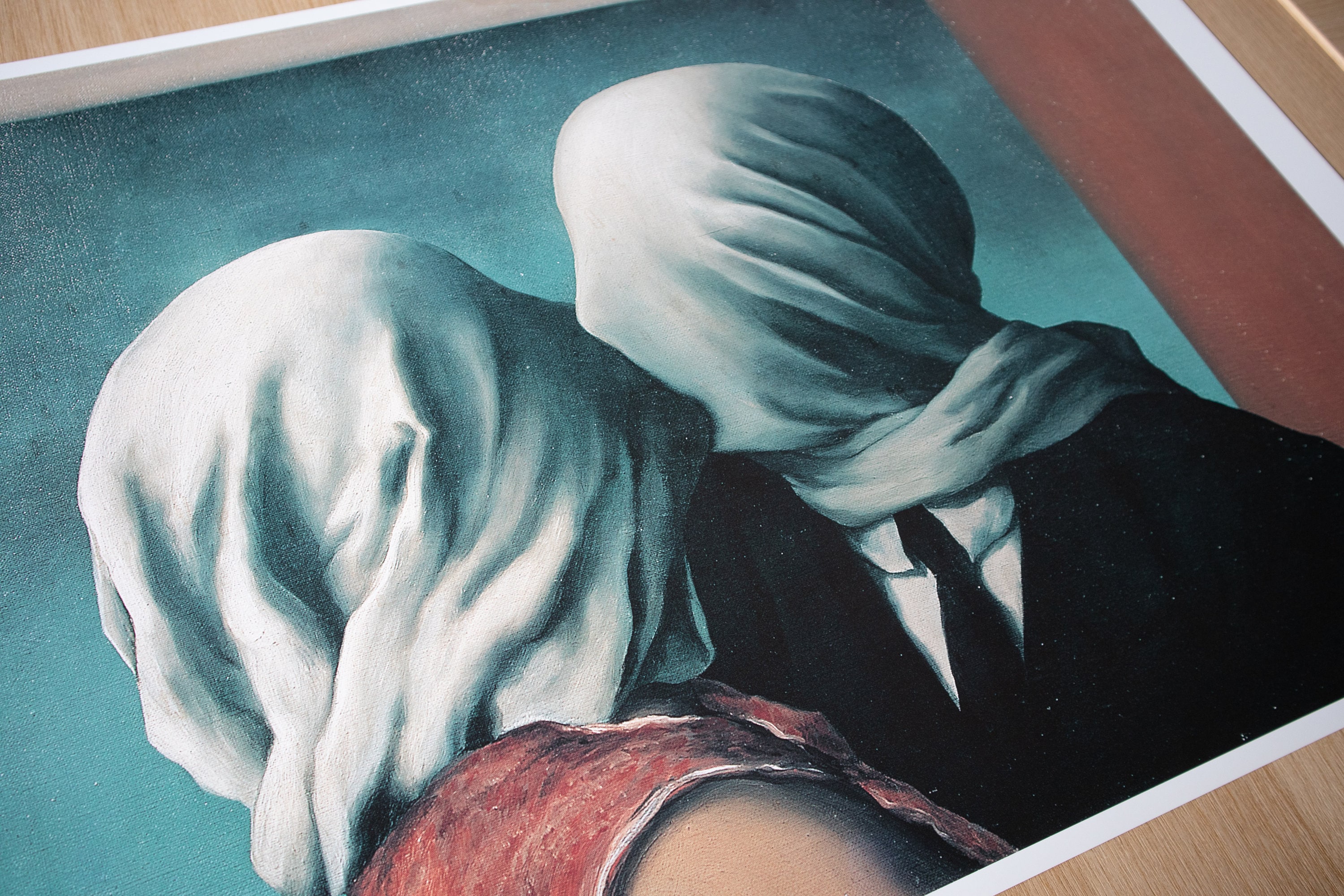 Les Amants/The Lovers/ルネ マグリット/額装品 ポスター アート Les Amants (The Lovers)（ルネ マグリット