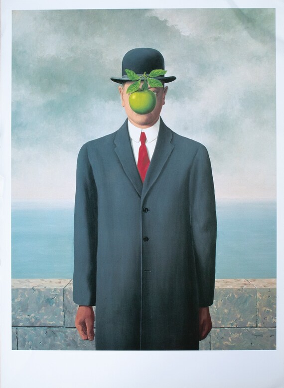 人の子（縁あり） ルネ・マグリット作 リトグラフ、2014年 - Etsy 日本