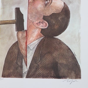 Roland Topor 1977 Amnesty International Poster signed image 4